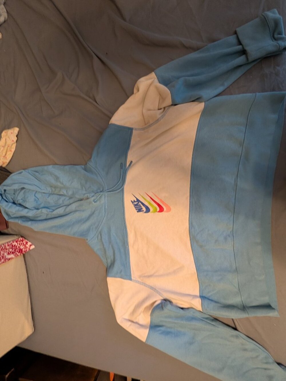 Nike blue cropped hoodie